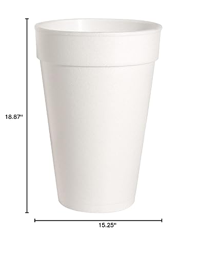 Miniatura 9 de Vaso Genuine Joe de poliestireno para bebidas frías y calientes, color blanco, GJO58554, Blanco, 500
