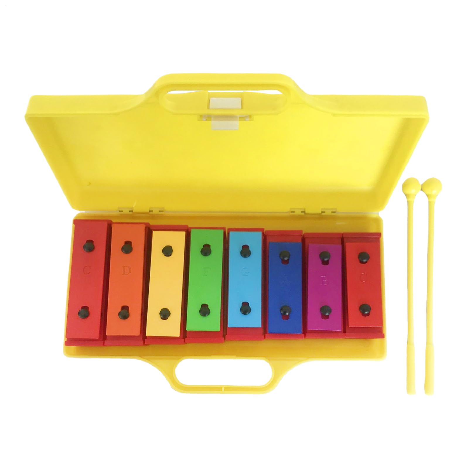 Xilófono colorido, musical de 8 notas, instrumento afinado con mazos, ayuda educativa para la enseñanza, práctica en el aula preescolar, rendimiento en viajes a casa, regalo de cumpleaños y va
