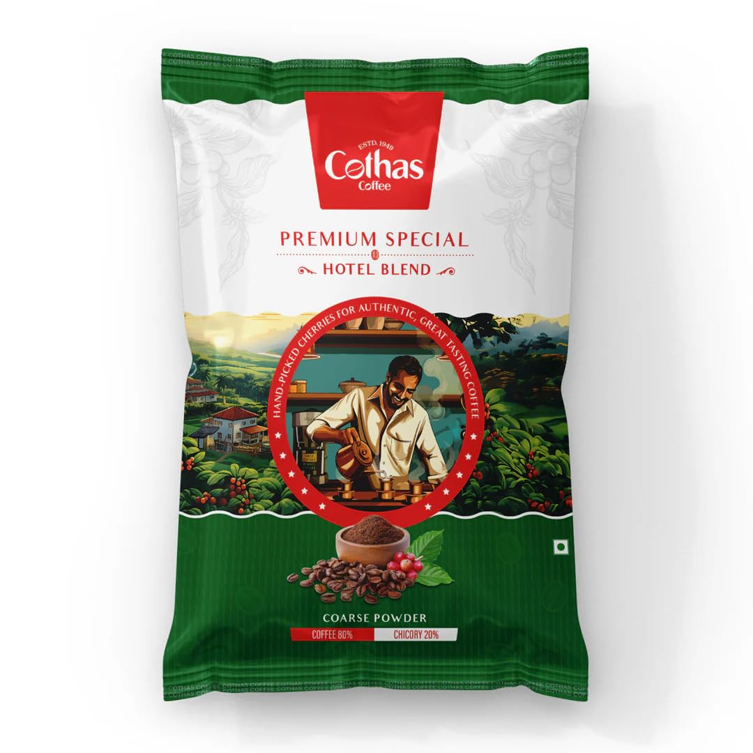 Cothas Coffee – Premium Special Hotel Blend South Indian Filter Coffee Powder | 80% Coffee & 20% Chicory | Rich Aroma & Strong Taste | Authentic Roast & Ground Filter Coffee | 200 g Pack-picture-22