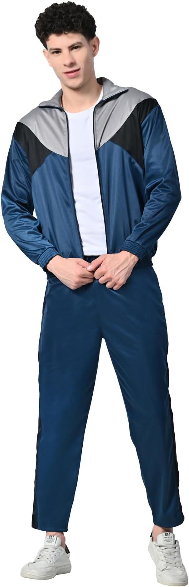 Men Solid Stylish Soft Polyester Zipper Tracksuits for Winter (Pack of 1)