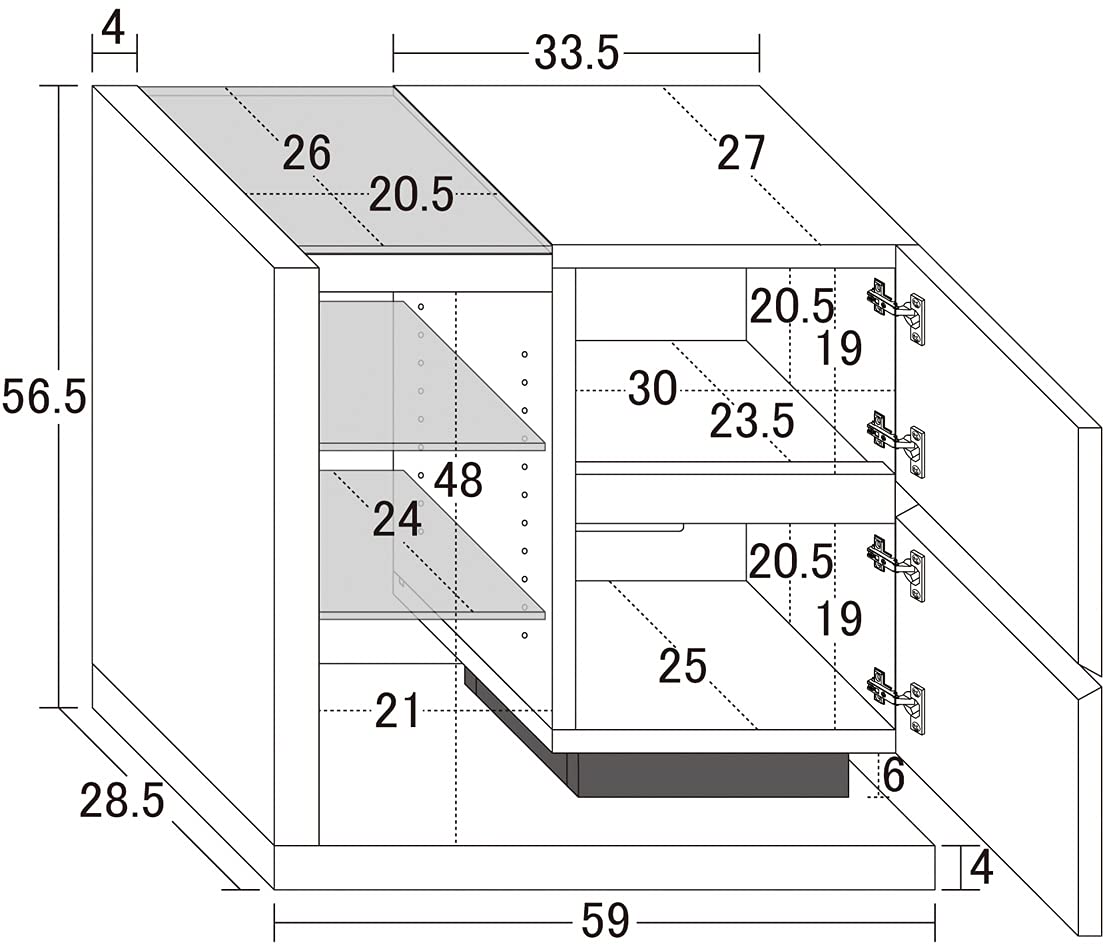 鏡面扉付　ラック　W60　収納棚　整理棚　スタイリッシュ　おしゃれ 鏡面扉付 ラック W60 収納棚 整理棚 スタイリッシュ おしゃれ