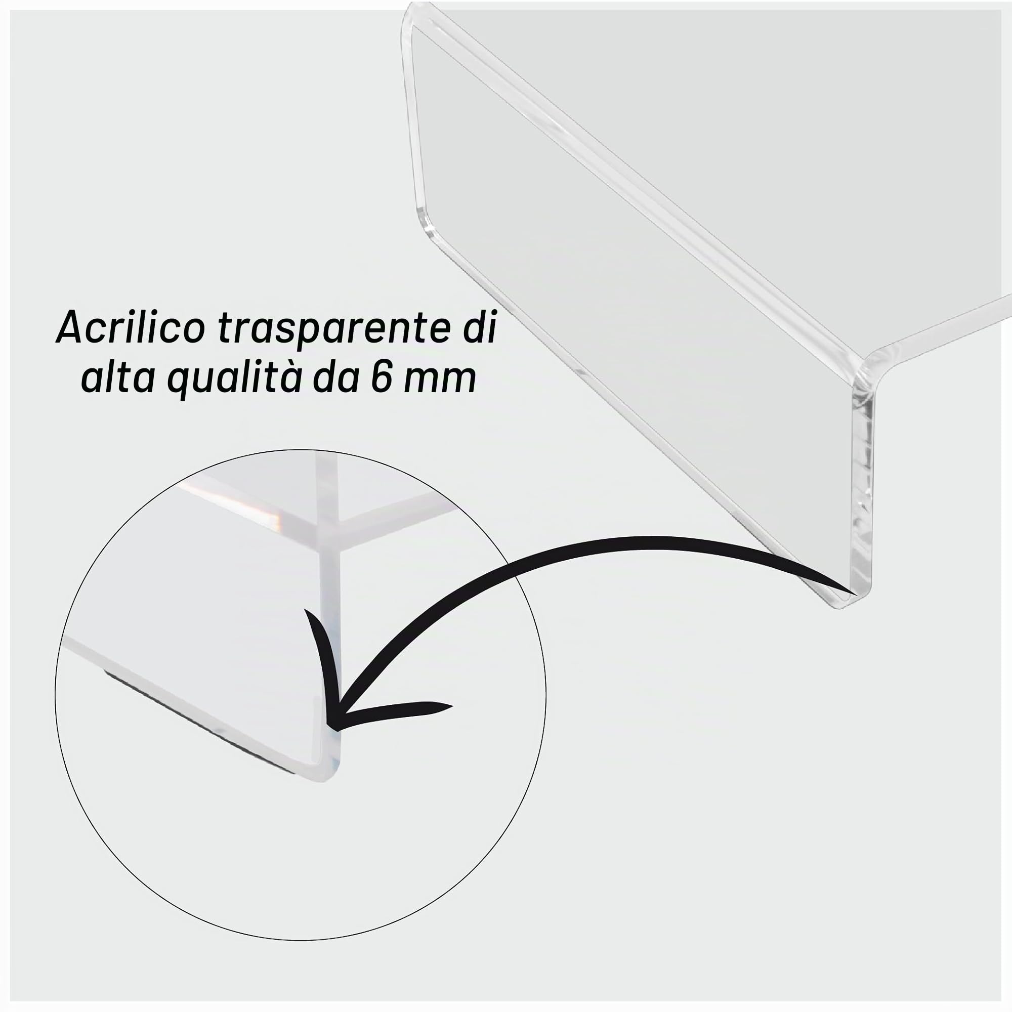 Desq® Supporto Monitor in Acrilico – Altezza 70 mm, Dutch Design