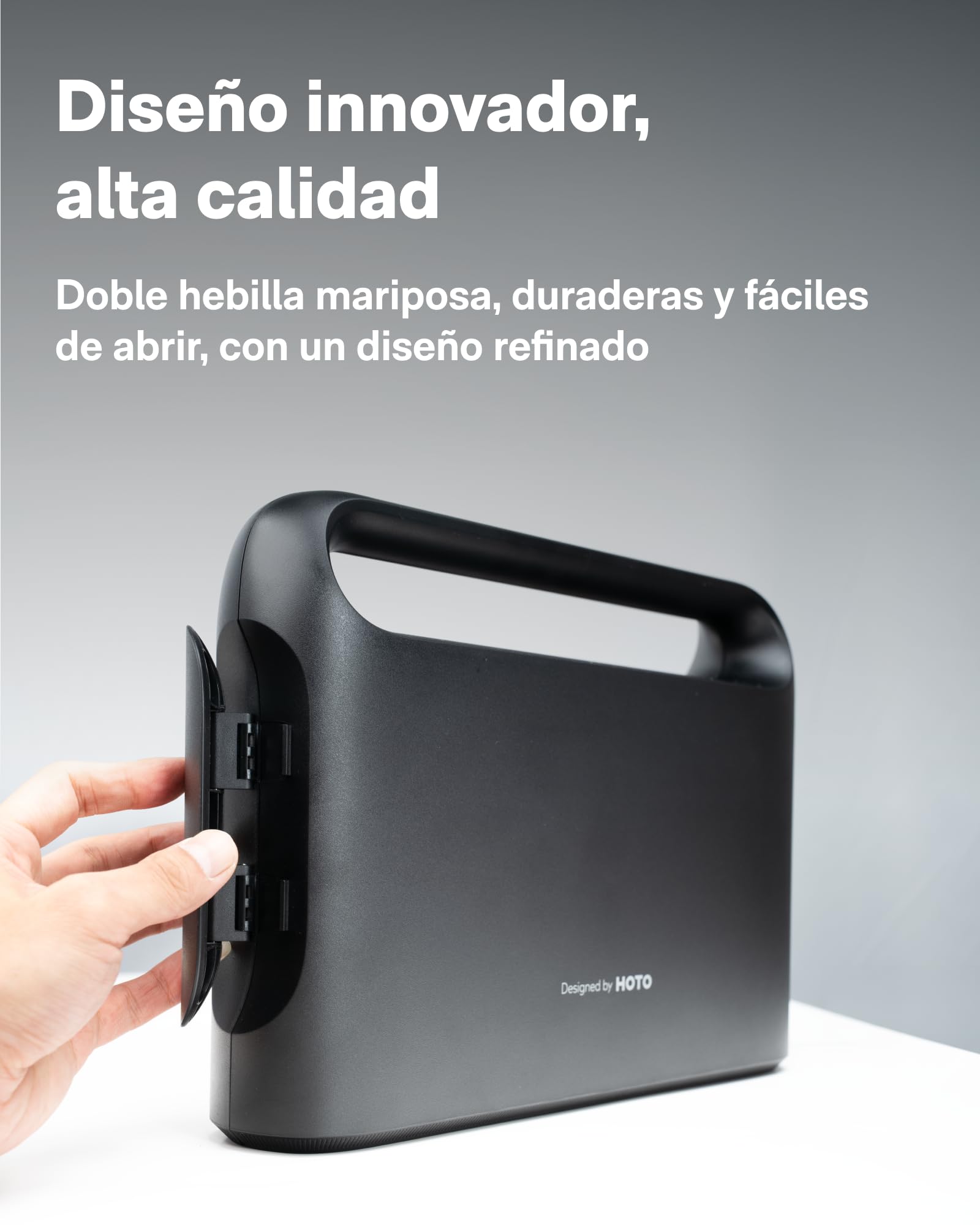 HOTO Kit Herramientas 40 Piezas - Caja de herramientas completa con destornillador electrico (LED, 3 par) + 14 herramientas y 26 accesorios，Organizador profesional para hogar y bricolaje
