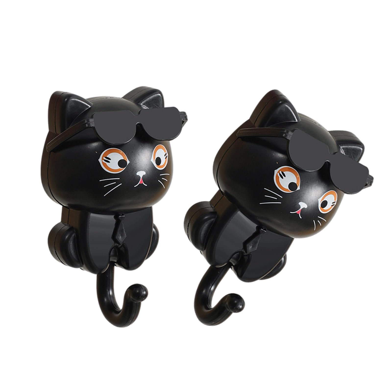 Msioytog Practical Lovely Cats Head Sturdy ABS Hook Set of 2 Pieces for Wall Hanging Decoration Home or Supplies Hanging Hook