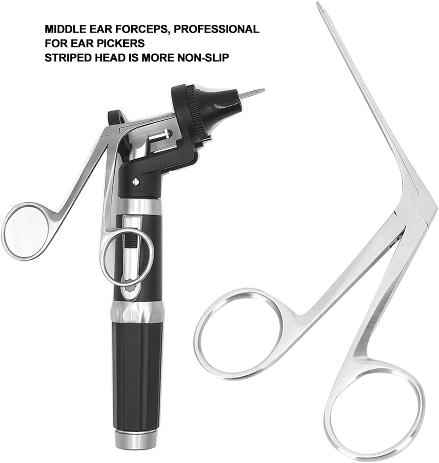 Pinze per Orecchie in Acciaio Inox Da 3", Pinze per Orecchie Medie, Pinze per Orecchie a Coccodrillo per La Pulizia Professionale Delle Orecchie | Pinzette per raccogliere e pulire le orecchie, pinzette per orecchie