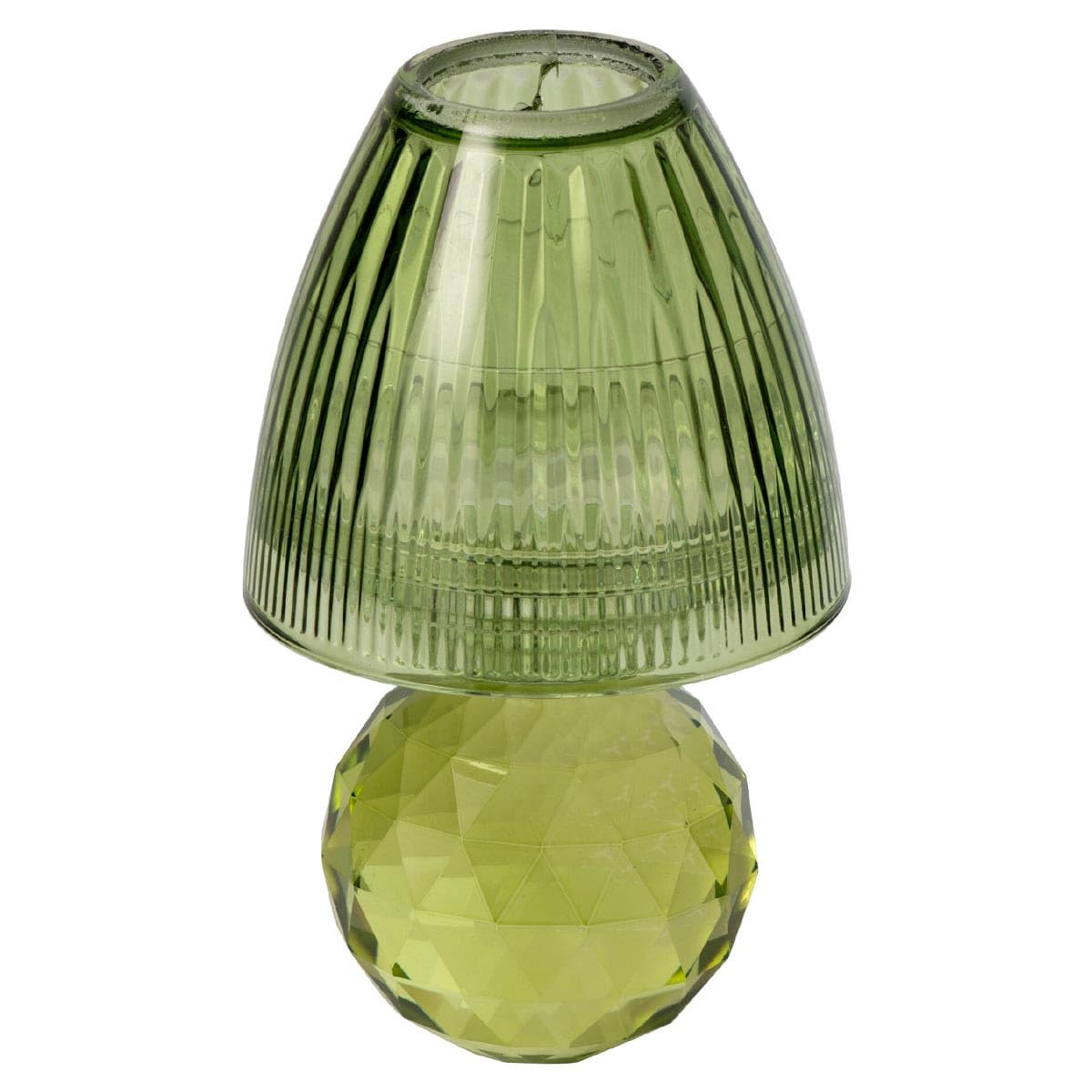 Photophore Design en Cristal "Célian" 18cm Vert