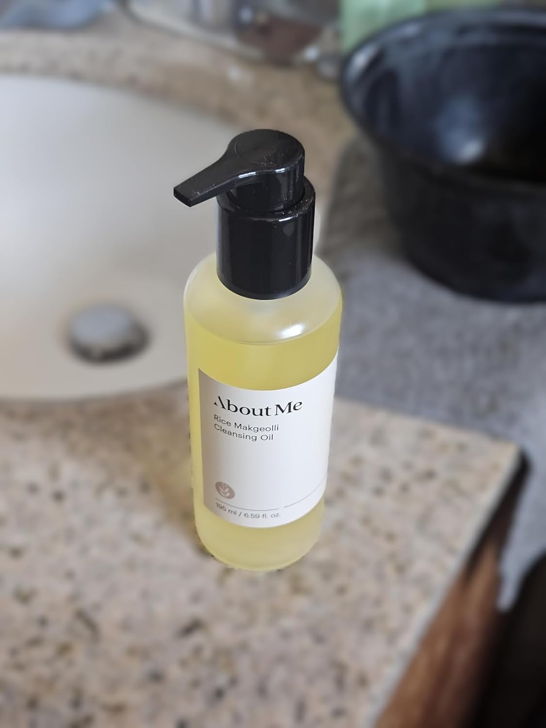 About Me Rice Makgeolli Cleansing Oil – Triple Ferment Oil Cleanser & Makeup Remover with Galactomyces, Melts Waterproof Makeup, Milky Rinse No Residue, Fragrance-Free for Sensitive Skin, 6.59 fl oz