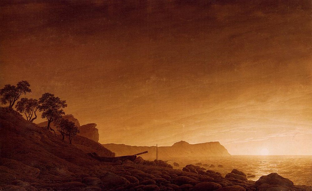 Tableau Cape Arkona Caspar David Friedrich XL mat sans reflet mur