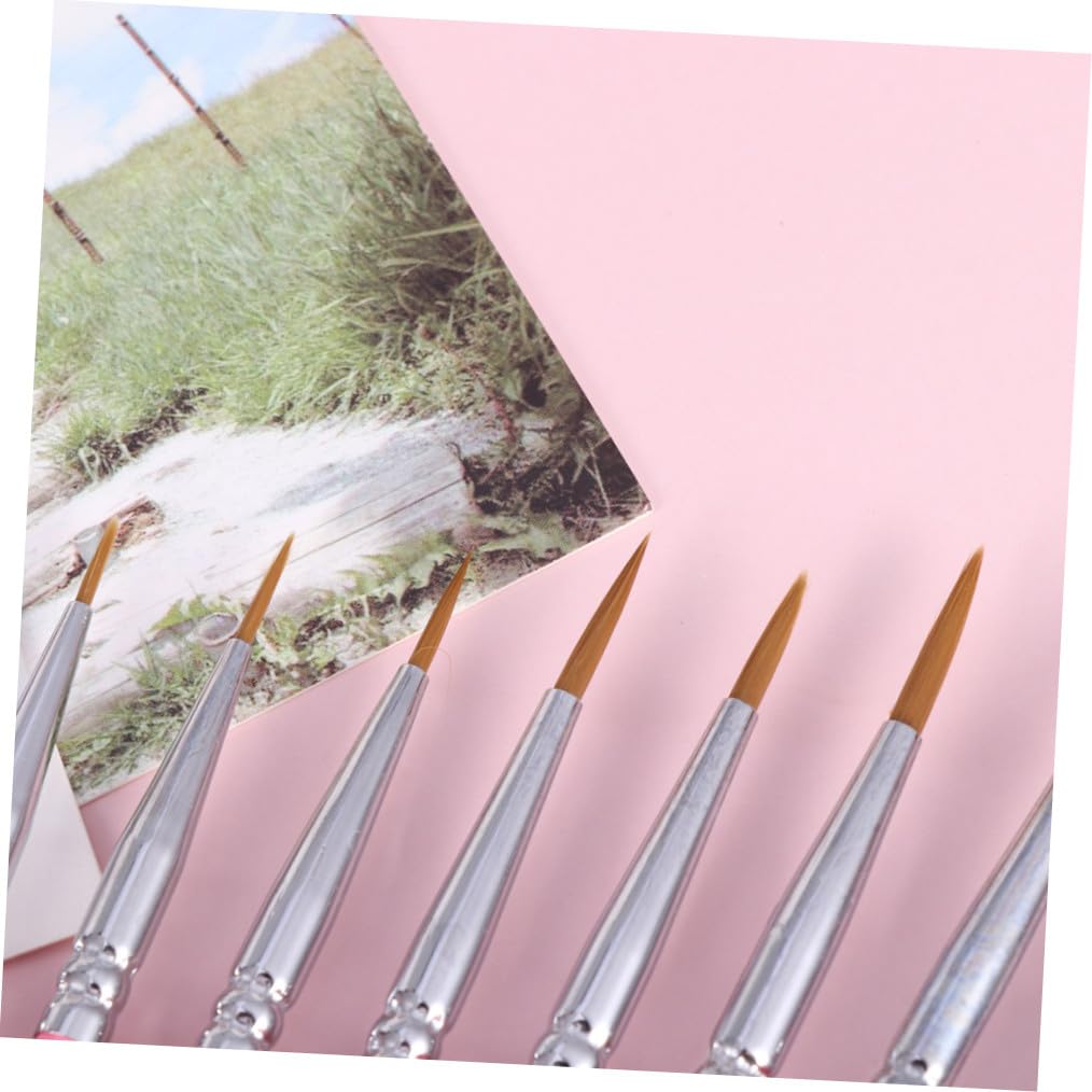 SHINEOFI 3juegos Pinceles De Detalle para Pintura Pinceles De Pelo De para Acuarela y Óleo para Artistas y Estudiantes De Arte Ligero y Portátil