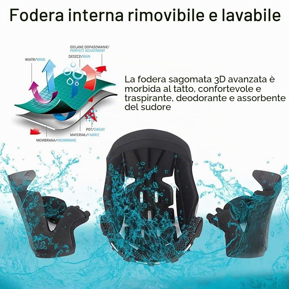 Casco Modulare Bluetooth Moto Integrale Casco Moto con Doppia Visiera Parasole Antiappannamento Antirumore a Risposta ECE Omologato Casco per Donne Uomo 55~62cm