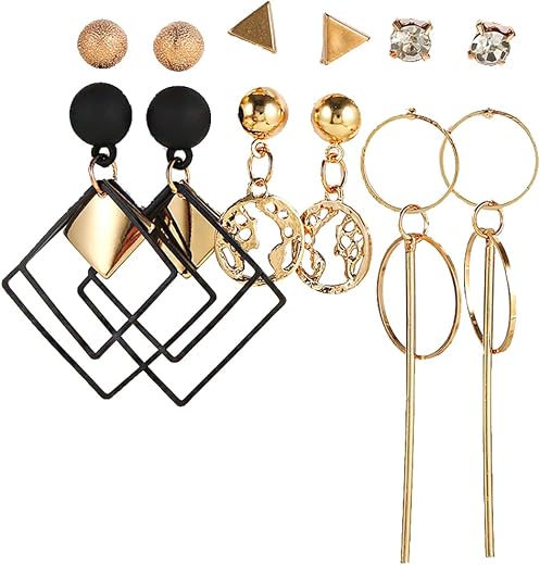 Yellow Chimes Earrings for Women &amp; Girls | Fashion Studs and Hoops Earring Set | Gold Plated Small Stud and Big Hoop Earri...