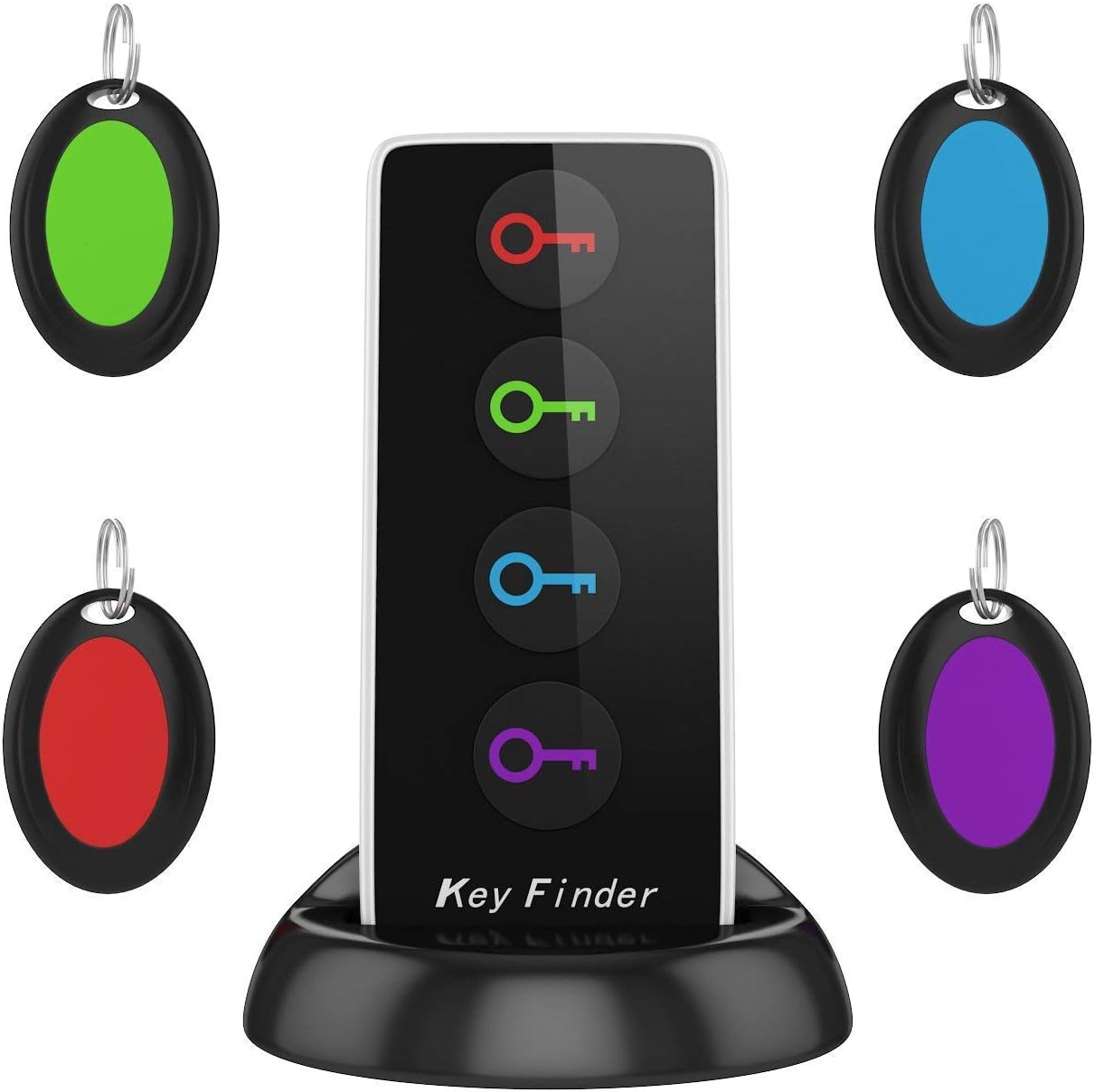 Chinese Wireless Key Finder , MENGGOOD Phone Finder Smart Tracker Locator with LED Flashlight Anti Lost [1 Remote Control Transmitter 2 Receivers] Anything Finder Alarm Reminder Quickly Find Your Lost Items