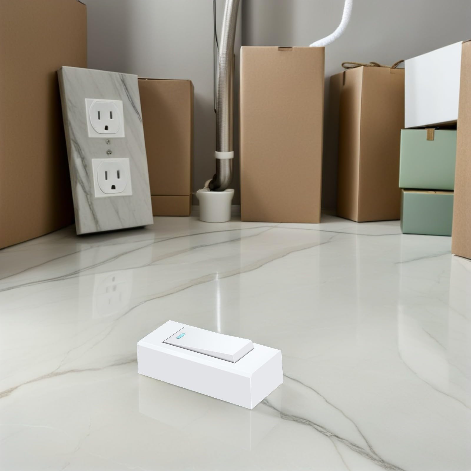 Interruptor de Pared Pequeño Botón Diseño Ultradelgado Interruptor Eléctrico para Lámpara de Hogar Uso Diario en Pared Pequeña Suministro de Luz