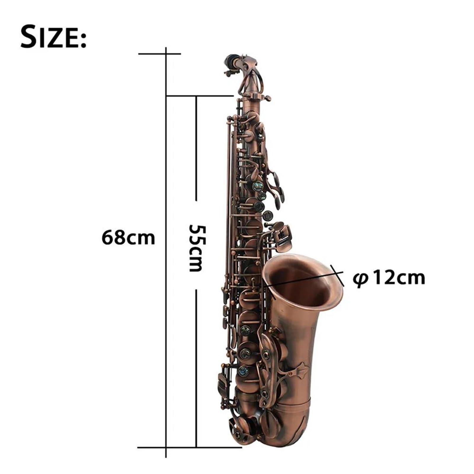 sassofono Sassofono Contralto Mib Professionale Ottone Rame E Sax Piatto Strumento Musicale A Fiato Con Custodia Accessori Per Bocchino