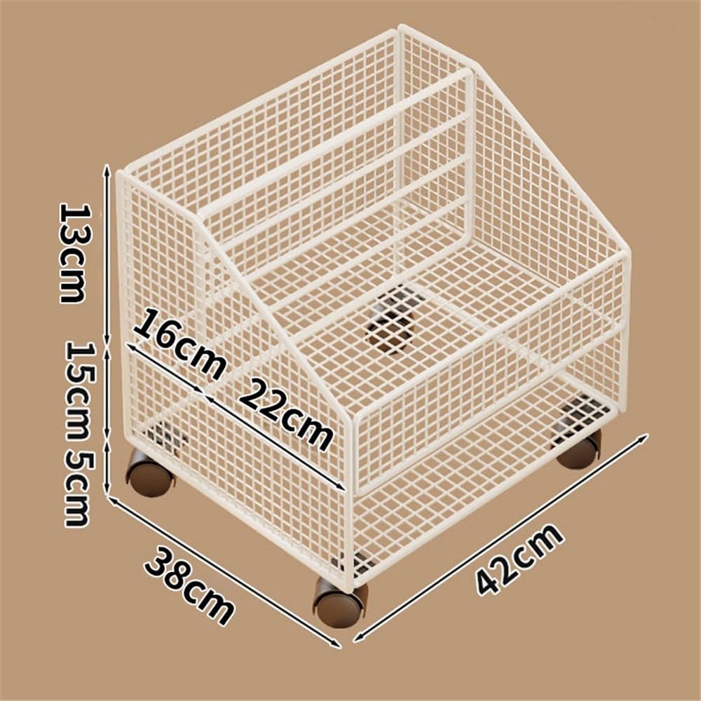 Supporto Torre for PC Mobile sotto scaffale da scrivania Supporto CPU in Metallo con Ruote piroettanti bloccabili Adatto for Ufficio Domestico sotto la scrivania(Bianco)
