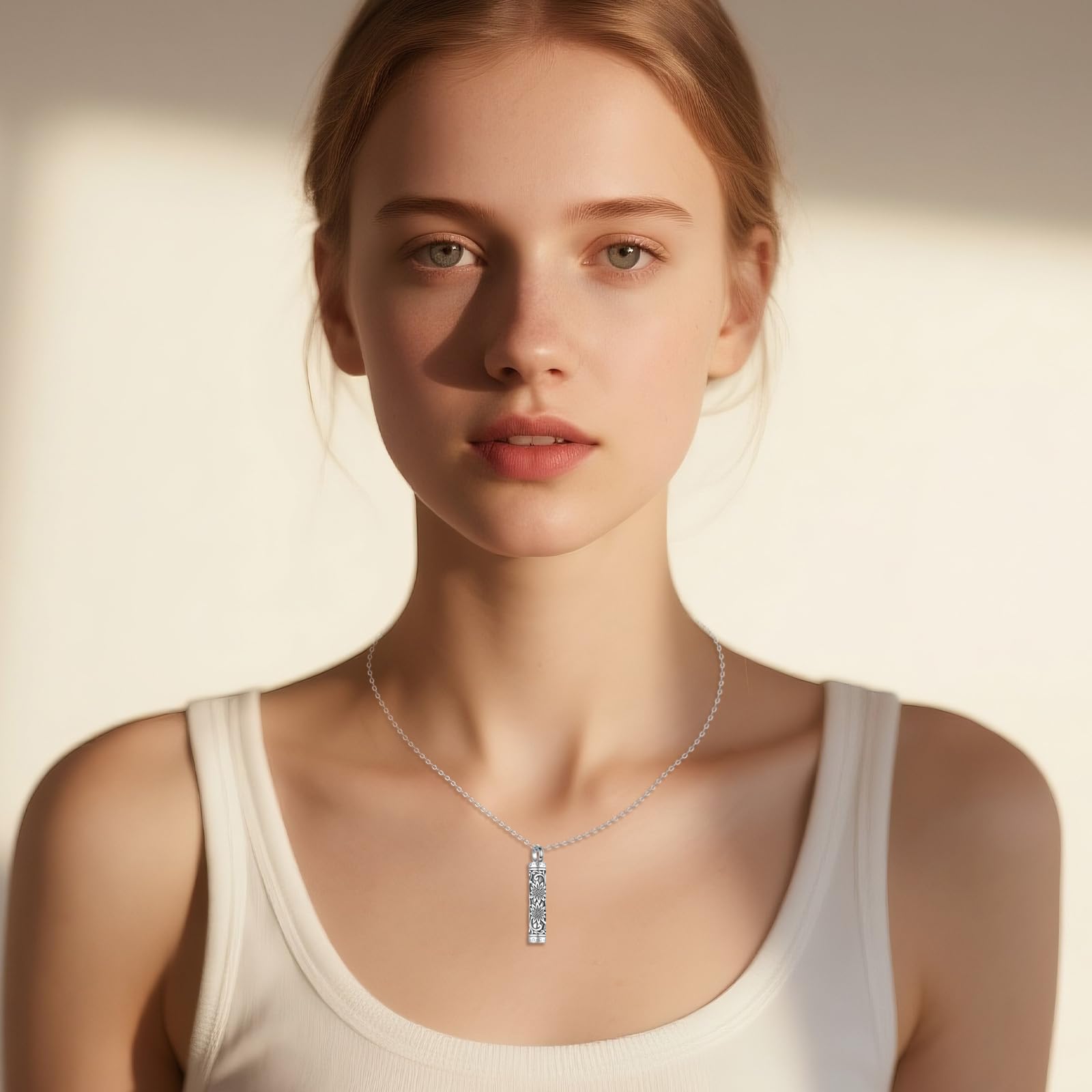 YAFEINI Collier urne funéraire tournesol pour cendres en argent sterling 925, bijou de crémation, cadeau commémoratif pour homme et femme