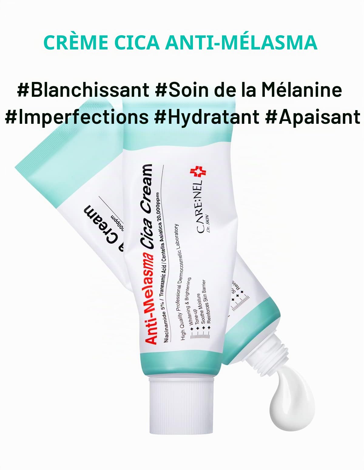 Melasma Traitement pour crème du visage - Élimination des taches sombres Centella Asiatica - Produits de beauté coréen de soins de la peau 40 ml