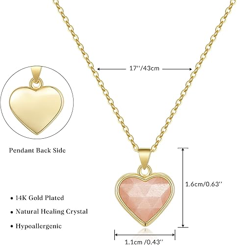 Miniatura 6 de KissYan Healing Crystal Necklace, 14K Gold Plated Natural Energy Stone Pendant Necklace Reiki Quartz Amethyst Citrine Gemstone Spiritual Jewelry