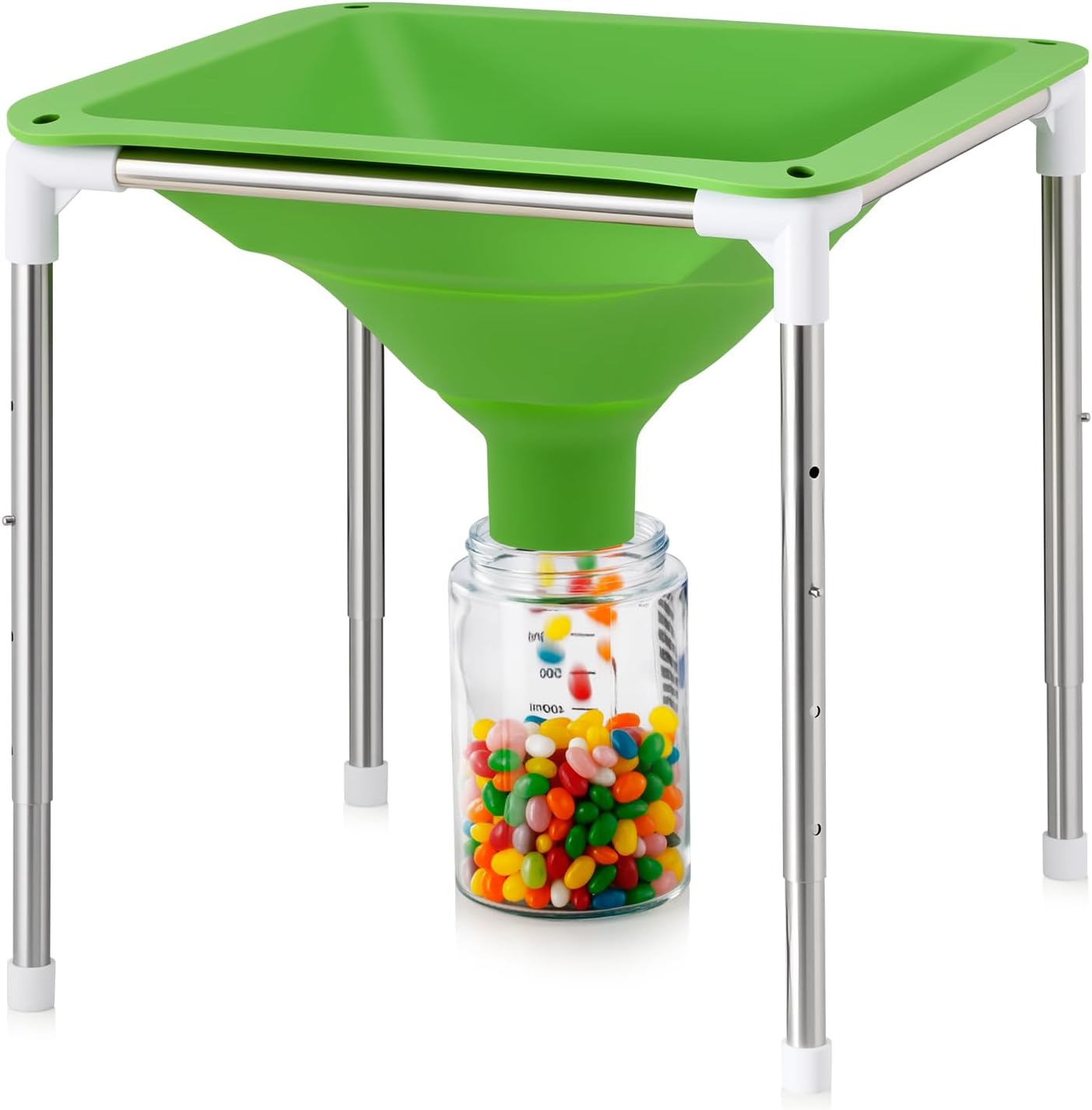 Extra Large Silicone Funnel with Stand Collapsible for Harvest Right Freeze Dryer,Wide Mouth Fit All Size Harvest Right Freeze Dryer Trays, Easy Transfer Food,Freeze Dryer Accessories