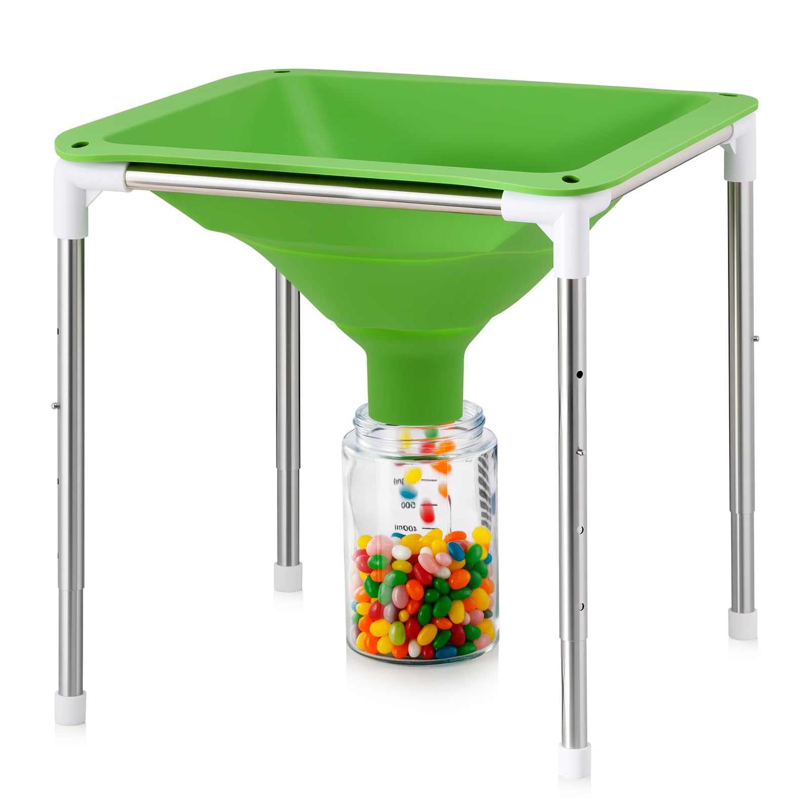 Extra Large Silicone Funnel with Stand Collapsible for Harvest Right Freeze Dryer,Wide Mouth Fit All Size Harvest Right Freeze Dryer Trays, Easy Transfer Food,Freeze Dryer Accessories