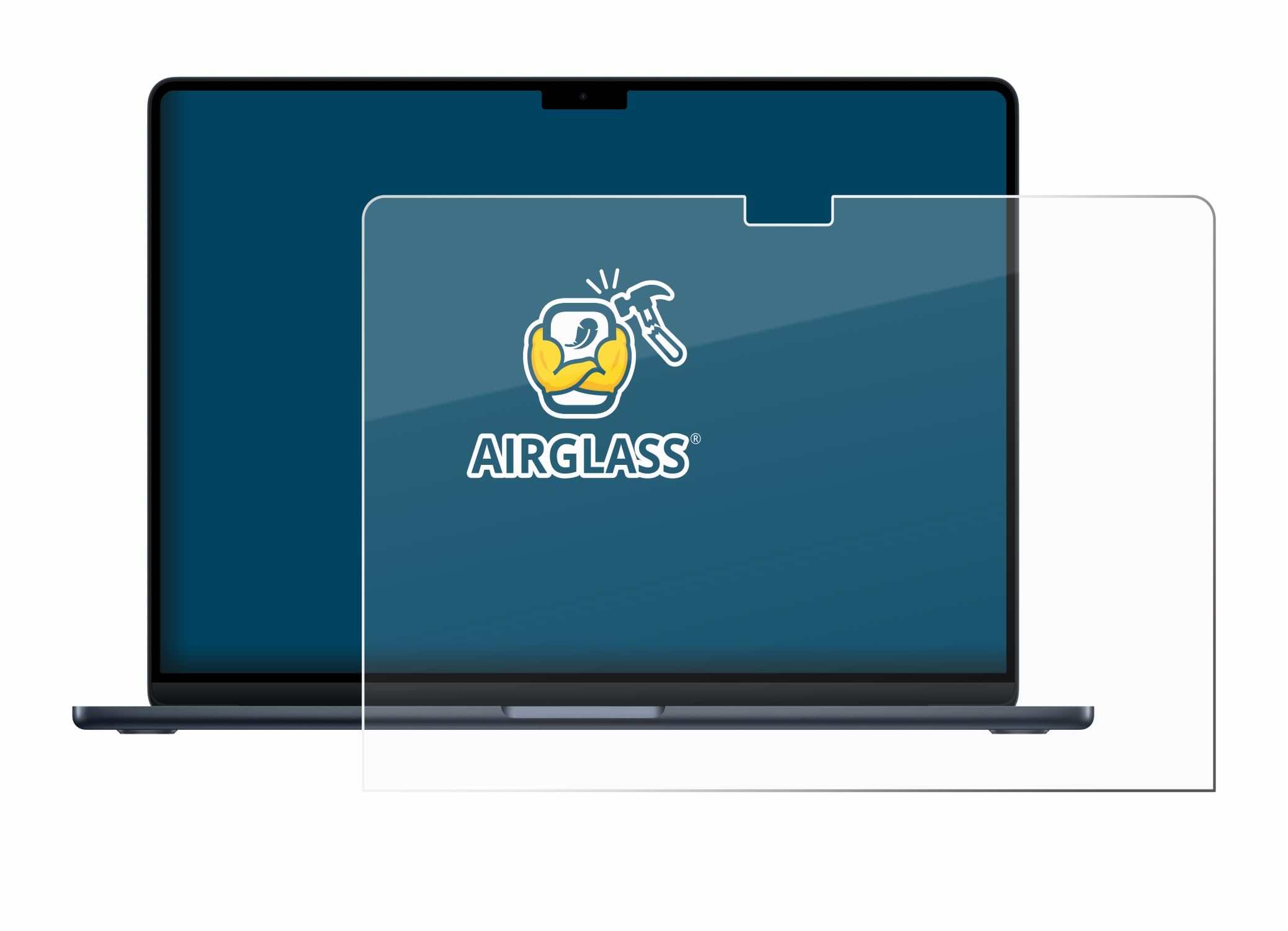 BROTECT Schutzglas für Apple MacBook Air 15" M4 2025 / M5 2026 Schutzfolie Panzer Folie Glas[Extrem Kratzfest, Anti-Fingerprint, Ultra-]
