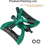 Durable Lawn Sprinkler, Water Sprinklers for Lawn, Garden, Yard, Flower Grass Plant Park, 360 Degree Rotating Sprinkler Irrigation System, Adjustable Spray Angle and Distance -Up to 3600 sq.ft.