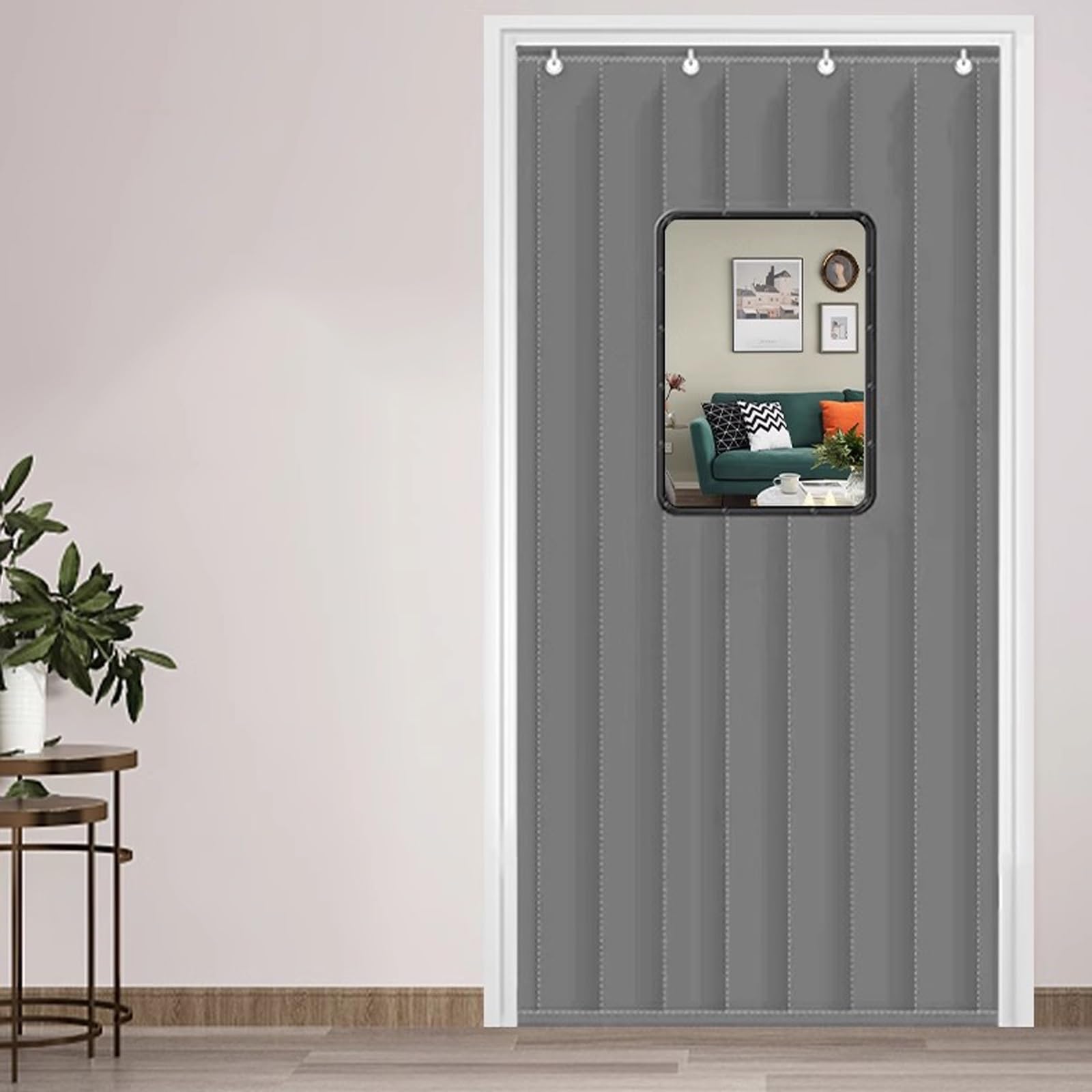 Thermo-Türvorhang Weihnachtsmotiv – Für Türen Bis 86,4x208,3 Cm, Magnetisch, Zugluftschutz