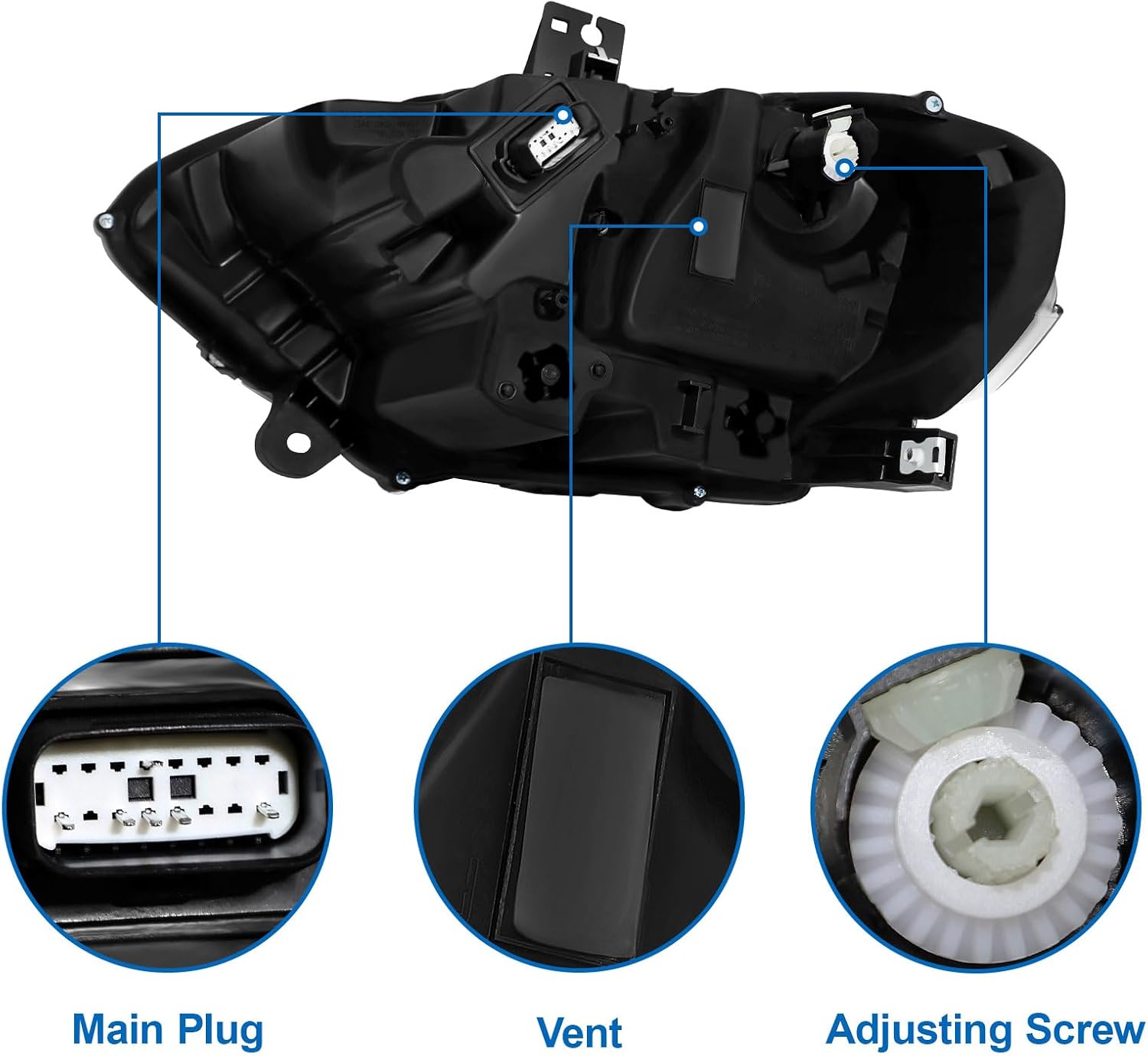 Right Projector Headlight Assembly Fit For 2018 Mustang 2019 Mustang 2020 Mustang 18 Mustang 19 Mustang 20 Ford Mustang 2018-2020 18-20 Mustang Headlamp w/Turn Signal Light Right Side