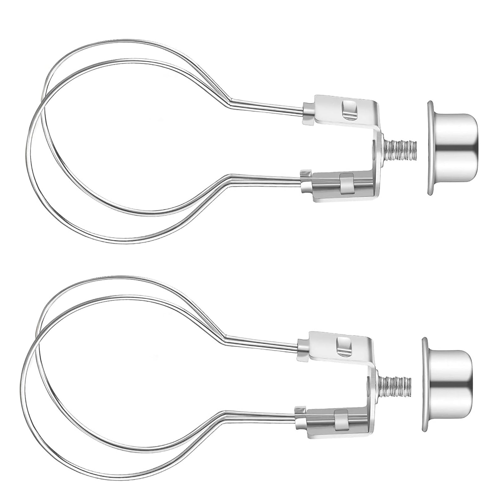 Osniyaw Silver Pack Of 2 Lampshade Harp Holder Adapter, Bulb Clip, Replacement Spring To Hold The Hardware Spring
