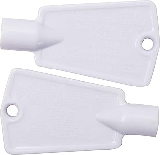 BlueStars Ultra Durable 297147700 Refrigerator Door Lock Key - Compatible with Frigidaire Kenmore Electrolux Freezers - Replaces AP4301346, PS1991481, 216702900, 06599905, 08037402, 1259502 (Pack 2)