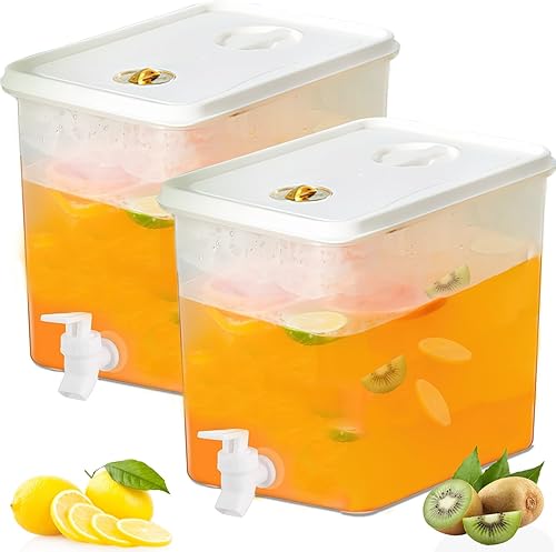 Dispensador de bebidas para refrigerador, dispensador de bebidas de plástico con espita, recipiente de jugo sellado con pantalla de filtro, jarra de