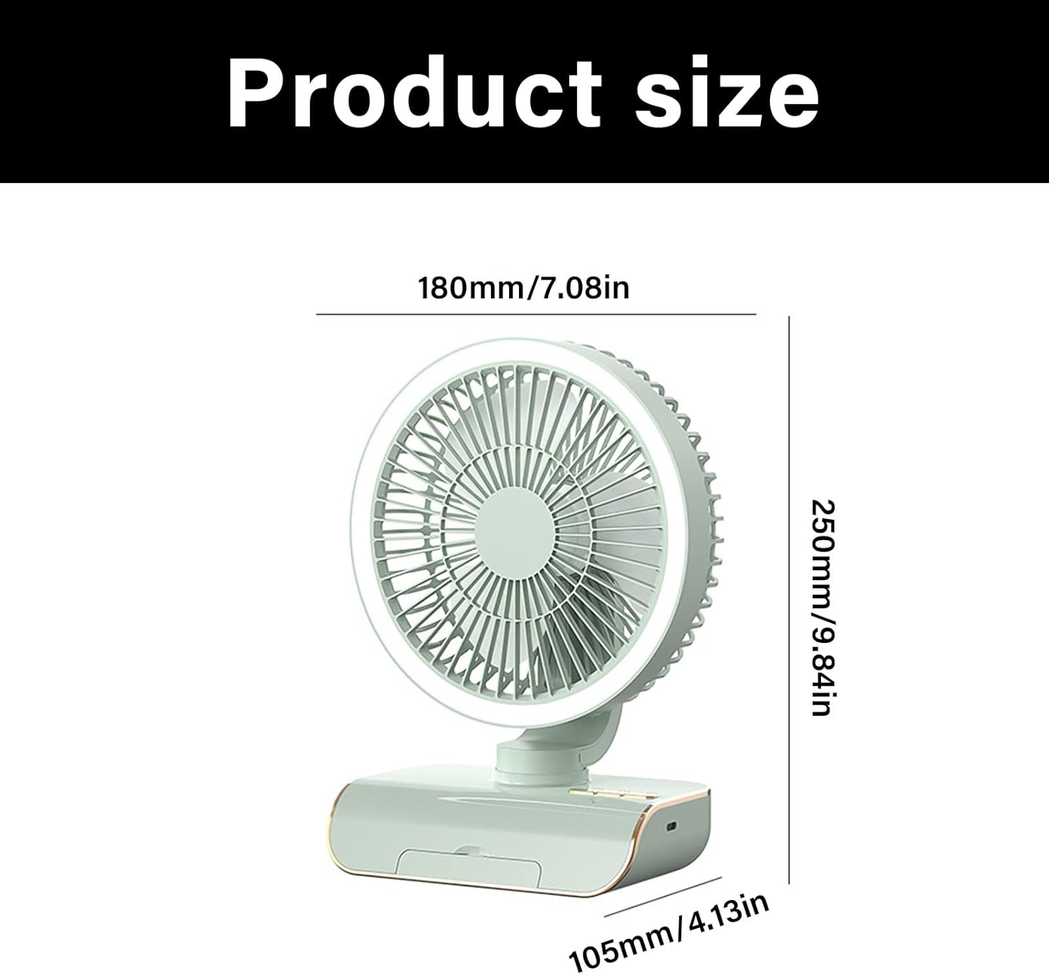 Multifuntional Cooling Fan Wall Mountable Powerful ABS Texture 5 Speed Suitable For Travel Office And Indoor Use Quiet Sleep