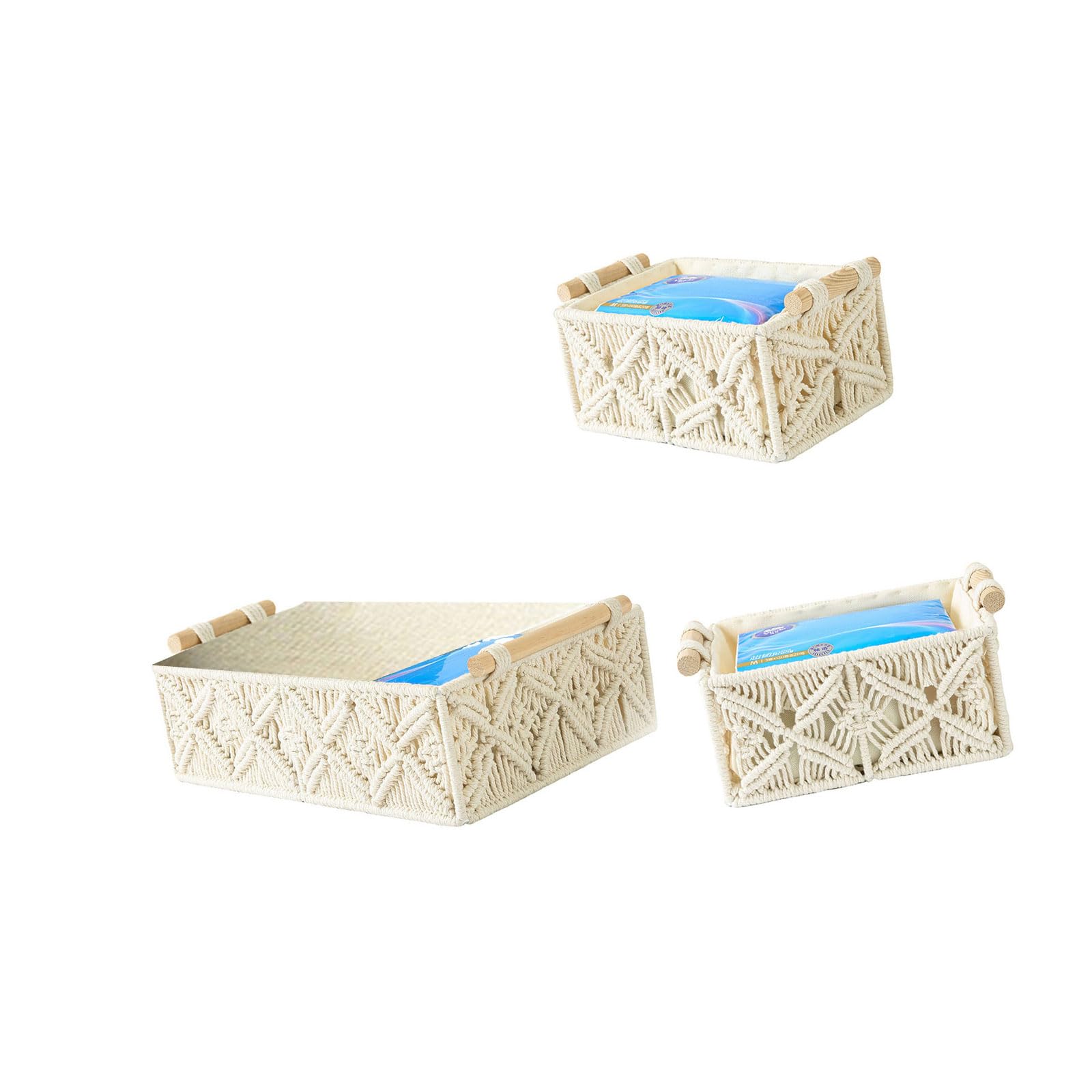 Multipurpose Sturdy Cotton Weave Storage Box Accessory for Tissues and Remote Controls Stylish Home Decoration Tissue Remote Holder