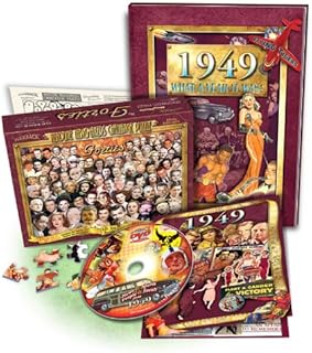 Birthday Gift Set: 1949 Flickback Book & DVD Plus a Decade Puzzle