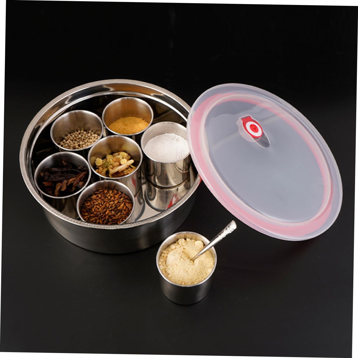 Récipient à Épices Acier Inoxydable Boîte à Épices Pour Cuisine Pots à Condiments Avec Capacité
