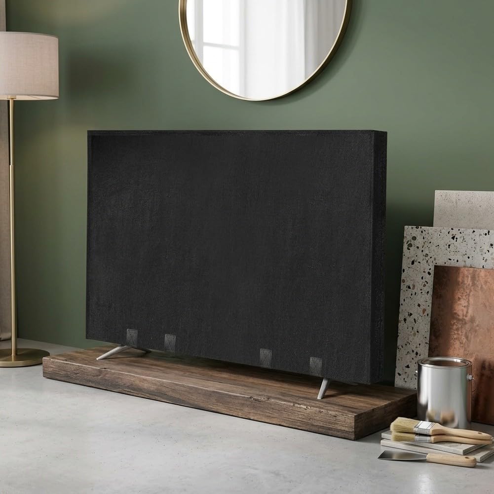 Copertura TV in Feltro 55 Pollici per antipolvere con Cinghie(75inch)