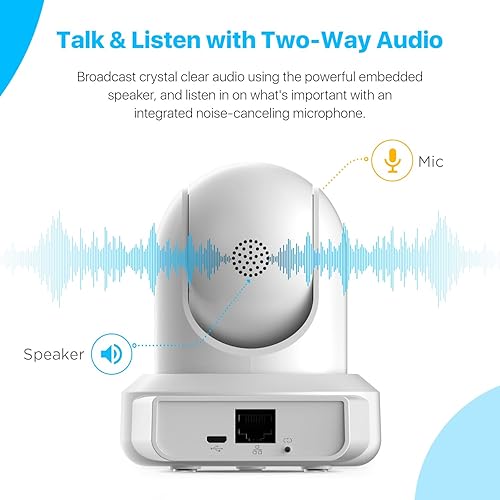 Miniatura 5 de Amcrest WiFi interior ProHD de 4 MP, cámara IP de seguridad con panorámicainclinación, audio bidireccional, visión nocturna, visión remota, 4