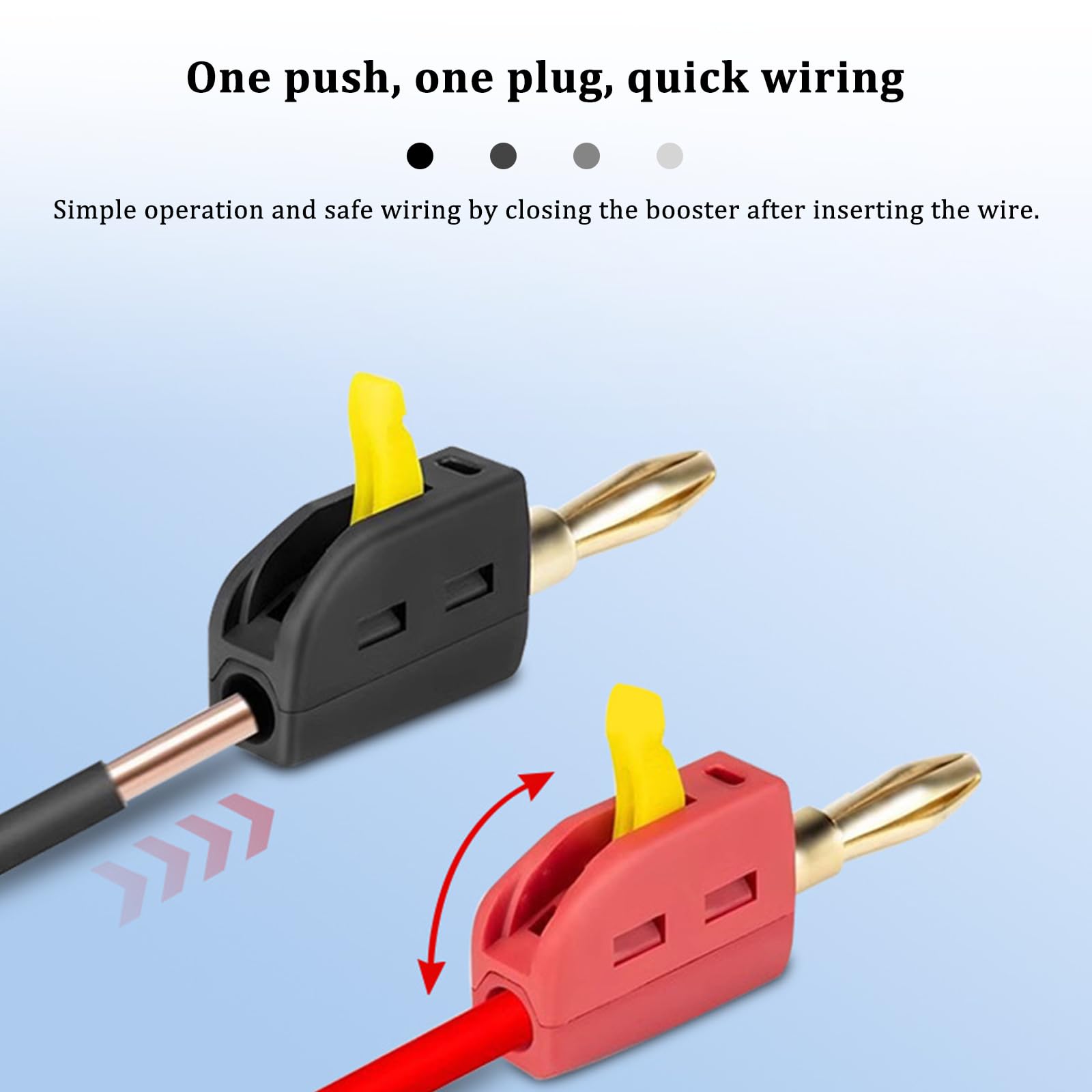 10 Pièces Fiches Banane,Fiche Banane Enceinte 4 mm,Banane Connecteur 32A,Fiches Bananes pour Bananepour HiFi Haut-Parleur, Amplificateur, Speaker Cable