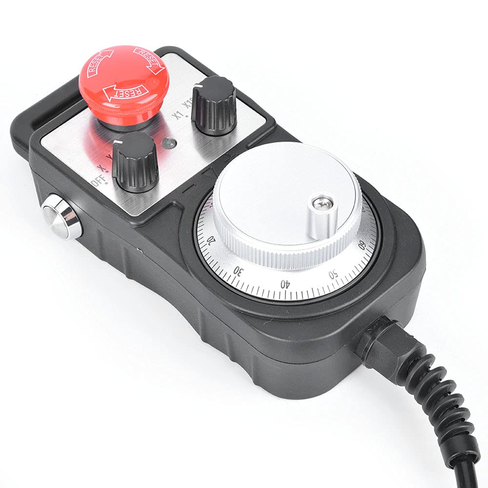 RATTMMOTOR 4 Axis CNC Handwheel, CNC Electronic Handwheel Control, MPG Trailer with Manual Emergency Stop Pulse Generator for Mach3 CNC Lathe