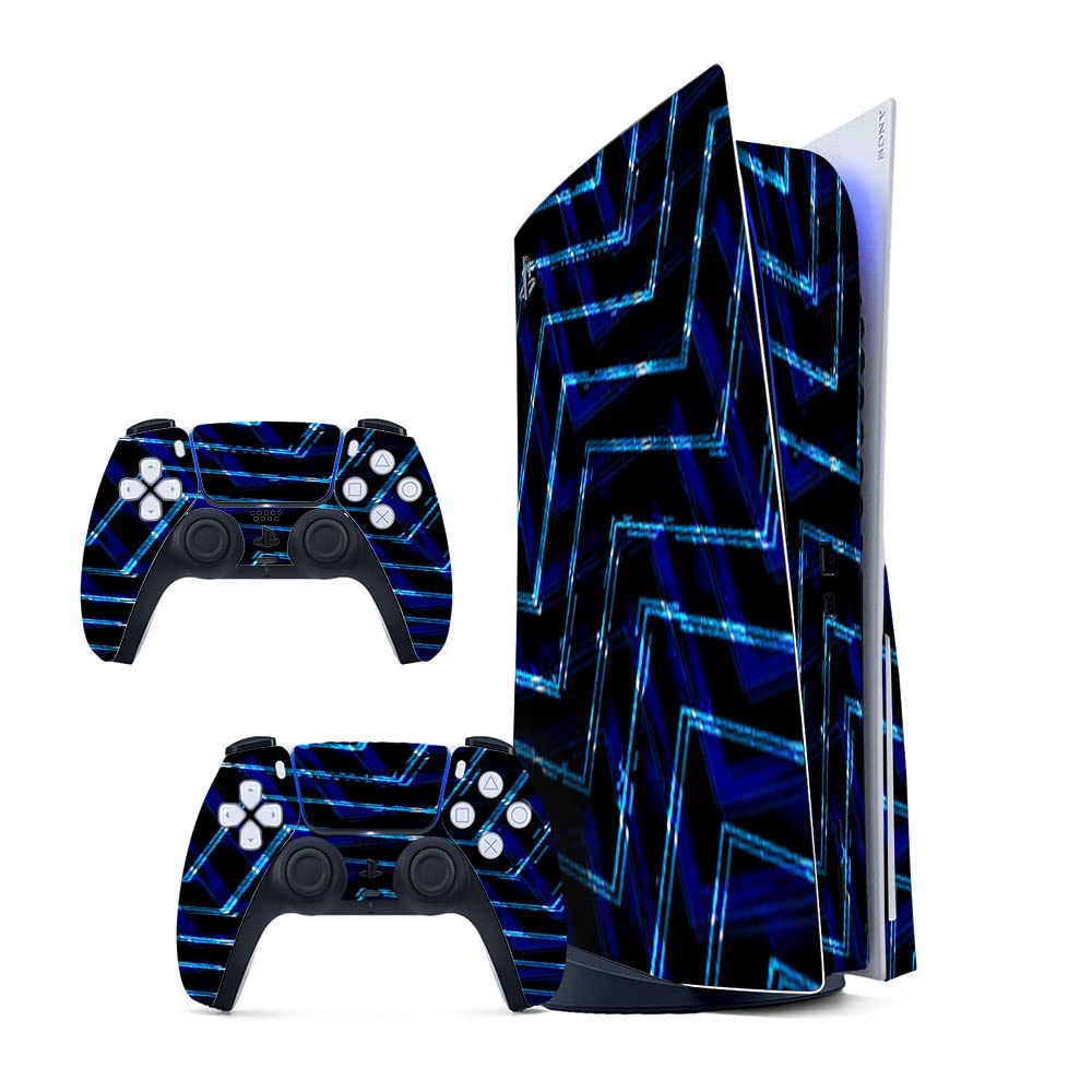 GADGETS WRAP Printed Vinyl Skin Sticker Decal for Sony PS5 PlayStation 5 Disc Edition Console & 2 Controller (Skin Only, Console & Controller not Included.) - Blue Digital Art (B0BW3Q3PMR) Amazon Price History, Amazon Price Tracker