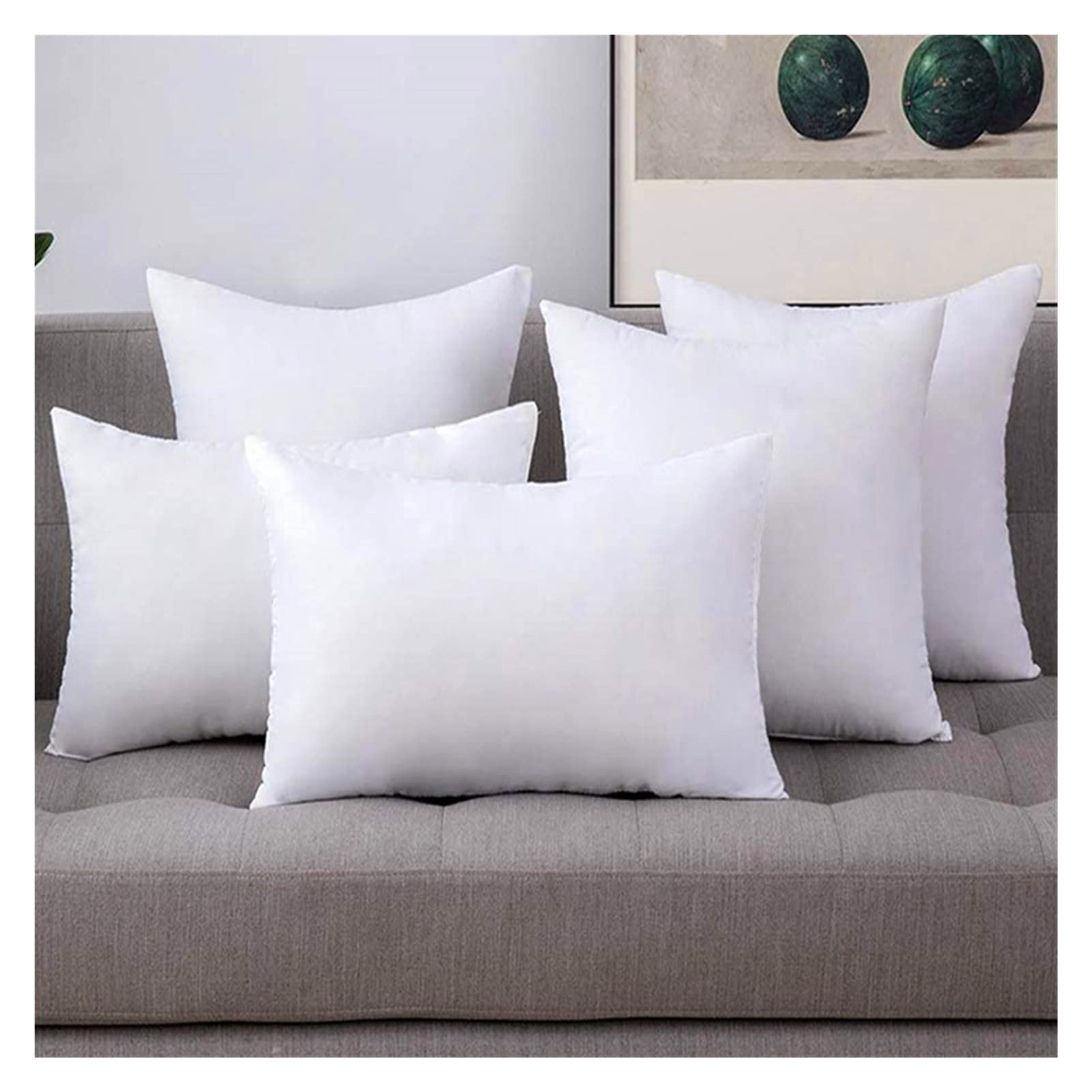 ZZSRJ Cojín de llenado Interno de algodón de algodón Insertar Insertar Sofá Cuadrado Cojín de Almohada Core (Color : White, tamaño : 50x50cm)