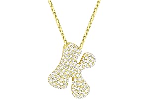 eP Jewels Initial Bubble Letter Necklace