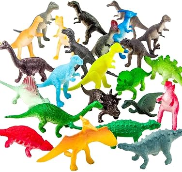 72 Piece Mini Dinosaur Figures Set for Kids Education,Assorted Vinyl Plastic Dinosaur Figure, Dino Dinosaur Playset Toys For Boys Cupcake Toppers Party Favors Learning Resources