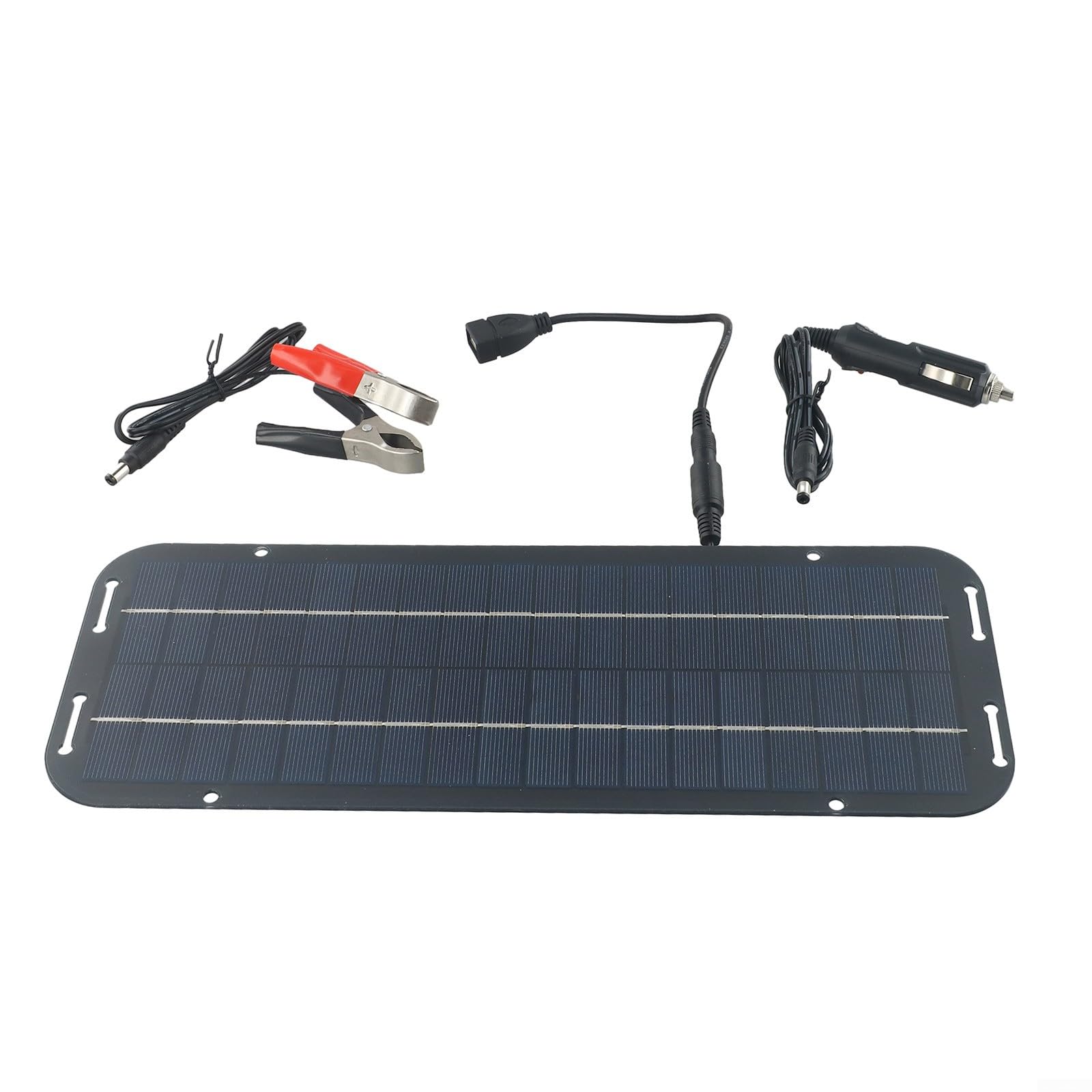 Kit Pannello Solare RichVibe 60W 12V Caricabatterie a Goccia per Batteria con Celle Monocristalline e Accessori di Montaggio per Roulotte, Auto, Furgone, Barca, Sistema di Ricarica Portatile per