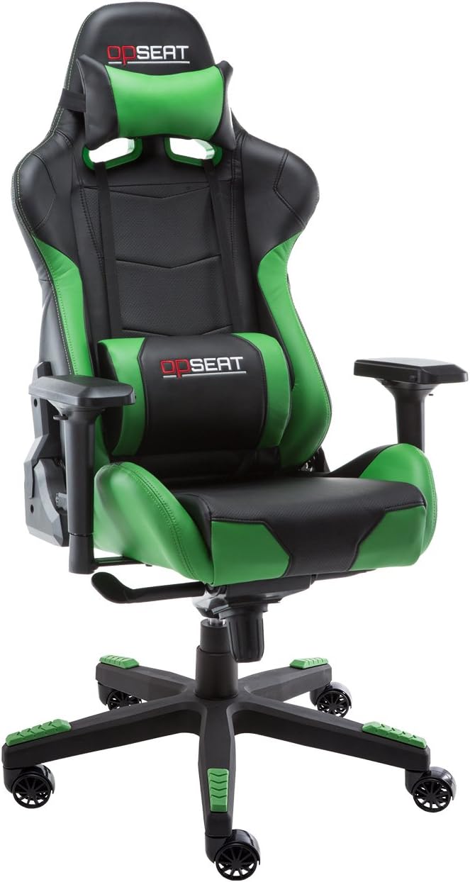 OPSEAT Master Series 2018 PC Gaming Chair Racing Seat Computer Gaming Desk Office Chair - Green