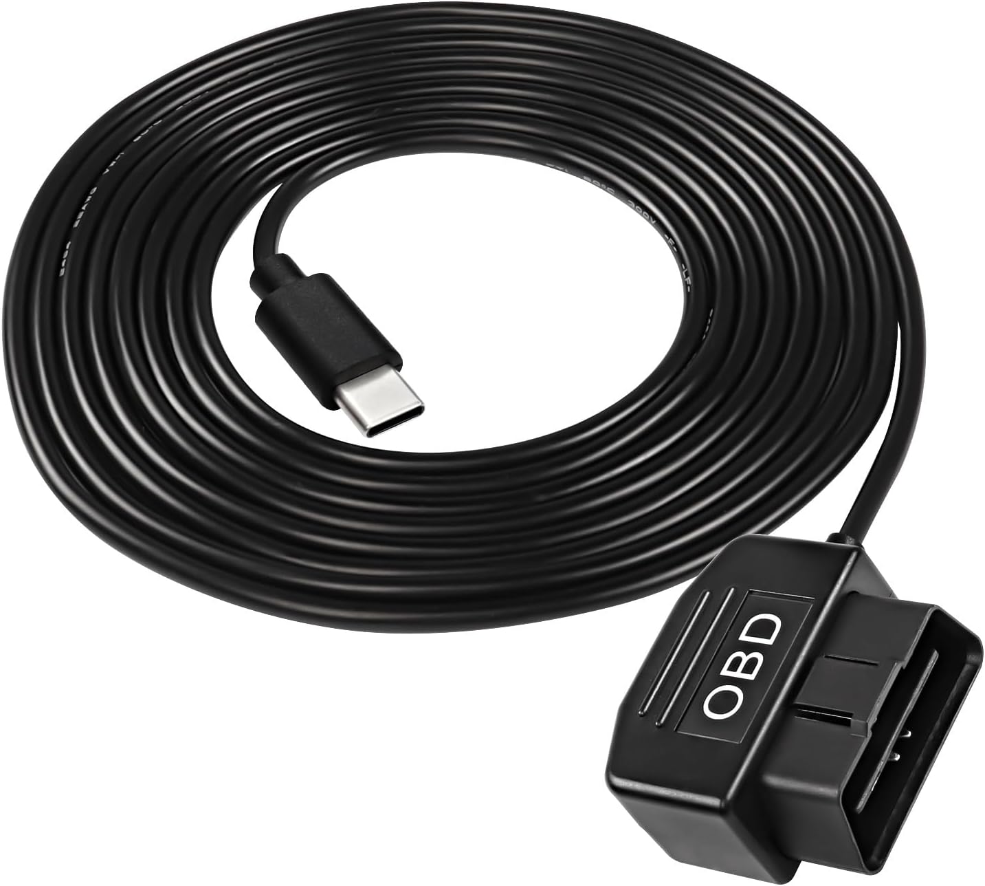 OBD Power Cable for Dash Camera Type C OBD2 Adapter Hardwire Charger Cable with Switch Button Connector Charger 24 Hours Surveillance for Dash Camera GPS DVR - 3.5M