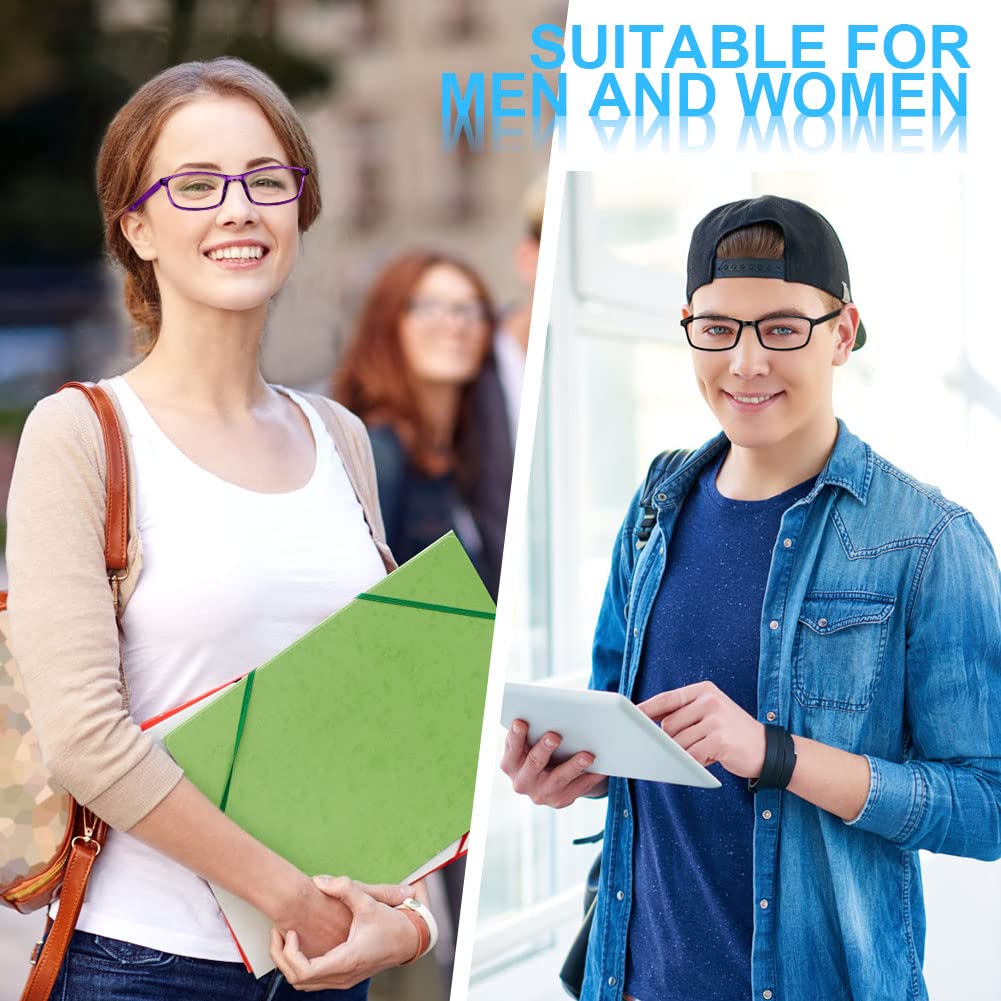 URAQT Blue Light Blocking Glasses, Lightweight Computer Glasses, 4 Pack Anti Eyestrain & UV Glare Gaming Eyeglasses - Image 2