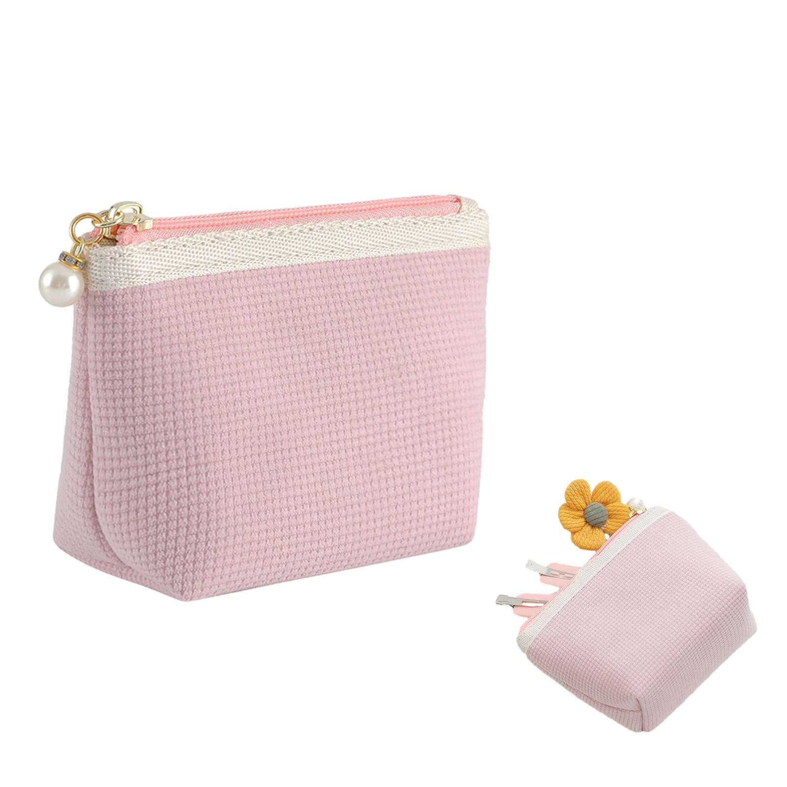 CPYJW Neceser Maquillaje Pequeño,Neceser Cosméticos Pequeño Mini Bolsa De Cosméticos Bolsa De Cosméticos Pequeña Bolsa De Maquillaje Pequeña Moneda Multifuncional Y Otra Bolsa De Almacenamiento