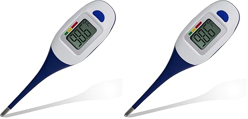 Apex Termómetro digital de lectura rápida LCD de cara grande para adultos y niños, termómetro de lectura instantánea para detección de fiebre con