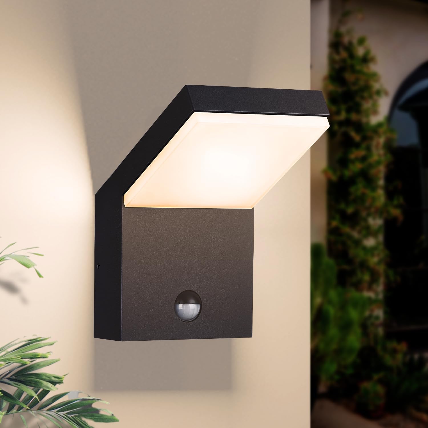 Lustrlach Motion Sensor Outdoor Light Fixtures Wall Mount,Exterior Wall Sconce, Porch Light, Garage Lights, Waterproof Motion Lights for Outside,Garden, Front Door